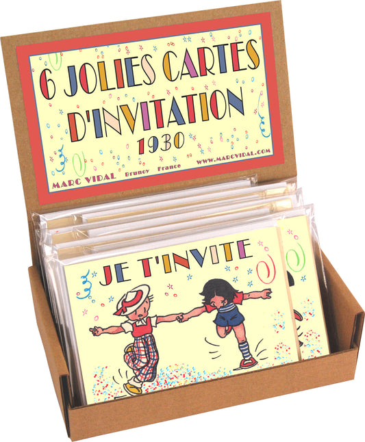 6 JOLIES CARTES D'INVITATION