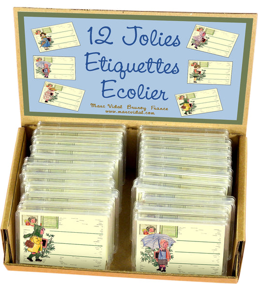 12 JOLIES ETIQUETTES ECOLIER